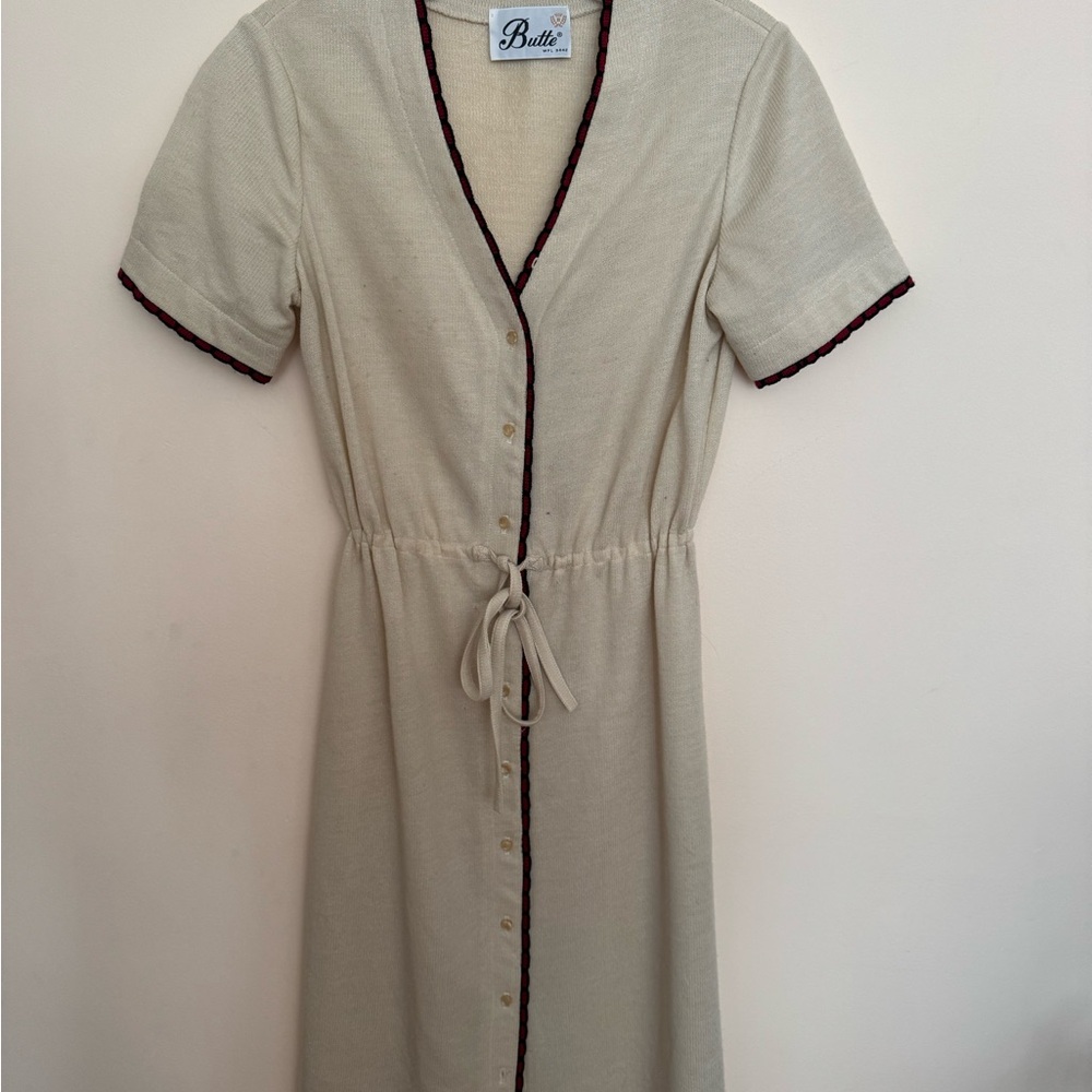 Butter Cream Button-Down Dress